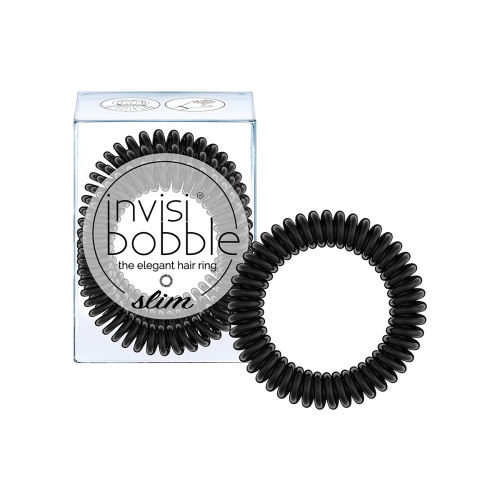 Резинка-браслет для волос invisibobble SLIM True Black (Без подвеса)